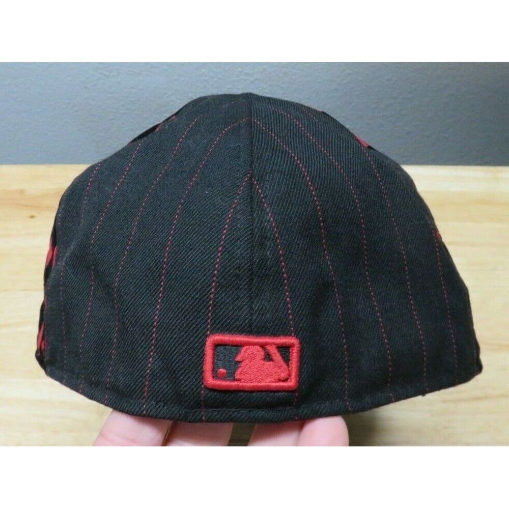 San Francisco Giants Black Red Diamond‎ Pattern Hat Red 59Fifty New Era 7 3/8 - Picture 5 of 8